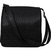 No Brand Borsa A Tracolla Nera Motivo Geometrico Tono Su Tono