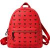No Brand Zaino Color Rosso Monogram Con Tasca Frontale E Spallacci Regolabili