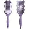 No Brand Spazzola Ventilata Professionale Antistatica Flessibile Per Capelli Viola