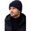 Pierre Cardin Cappello Uomo Antonio Basile in Maglia Con Risvolto Blu Scuro