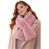 No Brand Scaldacollo Rosa In Pelliccia Sintetica Con Dettagli Effetto Perla
