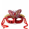No Brand Corona Mascherina Rossa Con Farfalla Glitter