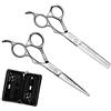 Olivia Garden Silkcut Pro Kit Forbici Da Taglio + Forbice Per Sfoltire Capelli 6,50" THINNER
