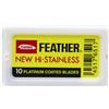 Feather Hi-Stainless Platinum Lamette da Barba Box Da 10 Lamette