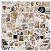 HTTDSLF 100 Pezzi Adesivi Vintage, Adesivi Scrapbooking, Vintage Adesivi, Stickers Aesthetic, Stickers Journaling, per Bottiglia d'acqua, Laptop, Album di Ritagli, Diario