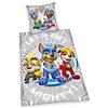 Herding Set di biancheria da Letto Paw Patrol Glow in the dark, Illumina al buio, Reversibile, Federa 80 x 80 cm, Copripiumino 135 x 200 cm, Con cerniera di qualità, Cotone Renforcé