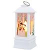 Irishom Lanterna di Natale da Esterno Alimentata a Batteria, Piccola Lampada a Vento illuminata Cervo/Pupazzo di Neve/Angelo/Babbo Natale Decorazioni Natalizie Lanterna sospesa Albero di Natale