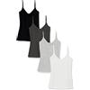 Amazon Essentials Donna Canottiera in Maglia con Scollo a V vestibilità Aderente (Disponibile in Taglie Forti)