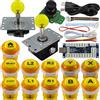 SJ@JX Arcade Game Controller 3D Gamepad Analog Stick Sensor Fly Joystick Microswitch MX LED Button USB Encoder Light Cable for PC MAME PS3 Android Raspberry Pi