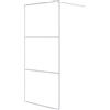 vidaXL Parete Doccia Walk in Bianca 90x195 cm Vetro Trasparente ESG
