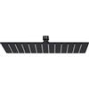 vidaXL Testa Doccia a Pioggia Acciaio Inox 30x20 cm Rettangolare Nera