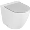 Inbagno Copriwater originale slim in termoindurente bianco lucido con chiusura soft-close e sgancio rapido, linea FLAN