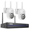 ANNKE Kit Videosorveglianza WiFi 5MP, NVR 10CH 5MP e 2X PT Telecamere Wireless, Supporta Notturna a Colori, Audio a 2 Vie, Rilevamento di Persone/Veicoli,Compatibile con Alexa