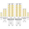 RANBOO Lampadina LED G9 9W Equivalente 50W-80W Lampada Alogena, 750LM, Bianco Freddo 6000K, 220-240V, Non Dimmerabile, Nessun Sfarfallio, Risparmio Energetico, per Lampadari, Plafoniere e Applique, 6 Pezzi