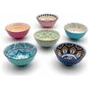 LEONARDO LUXURY HOME DESIGN Set 6 Ciotole Porcellana 12 cm 6H Decoro Rilievo Gelato Macedonia Coppette Decorative Dessert Yogurt Cereali Frutta Colazione Idea Regalo (6 Ciotole 12x6H cm)