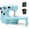 XJJAUGKLY Macchina da cucire per bambini, mini macchina da cucire per principianti con doppia velocità e tavolo allungabile, utilizzabile a piedi e manualmente, facile da usare, per macchine da cucire bambini a