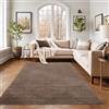 SIMPEX Tappeto 120x170 cm Marrone, superficie a pelo corto omogenea, stile moderno, formato rettangolare con supporto sicuro per soggiorno e camera