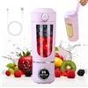 MOFXWHE Frullatore portatile da 700 ml, piccolo spremiagrumi, frullatore da viaggio con display digitale, ricaricabile tramite USB, spremiagrumi elettrico portatile, mini frullatore per frullati, viola