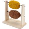 PH PandaHall Portabagagli in legno per uncinetto, portatile, bobina di filato, struttura doppia, girevole, per uncinetto, accessori per lavori a maglia, regalo per donne, mamme, 23 x 13 x 23 cm