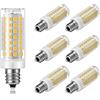 MORATER Lampadina LED E12 Dimmerabile 7W Lampadina C7 Equivalente a Lampadina Alogena E12 60W, Bianco Caldo 3000K T6 Base 220V E12 Lampadine Candelabri per Ventilatore a Soffitto (6-pack, Daylight White)