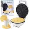 CucinaPro Mini macchina elettrica per pizza - produce 1 piccolo waffle tradizionale italiano da 10,2 cm in pochi minuti - Pressa in ferro antiaderente con guida alle ricette - Dolci o regalo da