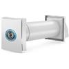Dryzone® Sistema di Ventilazione Passiva con Filtro (100 mm, Bianco) | Griglia di Aerazione da Parete con Flusso d'Aria Regolabile | Riduce Condensa e Muffa | Condotto Telescopico | Senza Collegamento