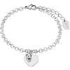 s.Oliver Bracciale in argento sterling 925/acciaio inossidabile per donna, bracciale, cuore, fornito in confezione regalo per gioielli
