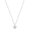 s.Oliver Collana con Ciondolo Collana per bambini in Acciaio Inossidabile, con vetro, 37+3 cm, bianco, cuore, Fornita in confezione regalo per gioielli