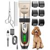 oneisall: tosatrice silenziosa per cani, 2000 mAh, 4 ore di autonomia, per cani e gatti dal pelo folto, tosatrice per cani, tosatrice per animali domestici, rasoio per cani a pelo lungo (oro)