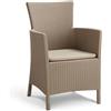 Poltrona da Giardino 62x60x89 cm in Resina Keter Iowa Dining Chari Cappuccino