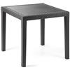 ipae progarden Tavolo tavolino King in Dura Resina Finto Rattan Vimini Nero Antracite Bar casa