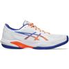 Asics 1041A465-100 Solution Swift FF 2 Padel Uomo, White/Dark Cobalt EU 39