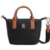 Tommy Hilfiger Borsa da donna Popette Micro Tote AW0AW18368, nero (nero), taglia unica