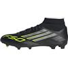 Adidas Unisex - Adulto F50 League Mid Firm Ground/Multi Ground Football Boots, Core Black/Iron Metallic/Lucid Lemon, 46 EU
