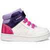 Geox B Eclyper Girl, Scarpe da Ginnastica Bimba 0-24, Lavanda Bianca, 22 EU