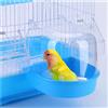 CXAFQ Bagno Uccelli, Uccelli Gabbia Vasca, Vasca da Bagno Sospesa Forniture per Gabbie per Ganci, Bagnetti per Gabbia con Acqua per Piccoli, Canarino, Pappagallini (Blu)