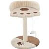 vidaXL Albero per Gatti con Tiragraffi in Sisal 40 cm Beige e Marrone