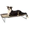 Ferplast Lettino per Cane, Cuccia Cane, Brandina pieghevole per cani DREAM 80, solida struttura in alluminio, Telo in tessuto, 84 x 54 x h 18 cm Tortora