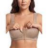 Lemorosy Reggiseno Minimizer Chiusura Anteriore Senza Ferretto(Marrone,2E)