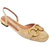 Dasongff Ballerine Mary Jane da donna basse in pizzo da danza eleganti Ballerine piatte Scarpe da allenamento Scarpe da sera 2025, cachi., 43 EU