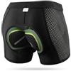 NICEWIN Pantaloncini Ciclismo Uomo 3D Gel Imbottitie Pantaloni Corti da Bicicletta da Uomo Traspiranti Antiscivolo Antiurto Intimo Mutande