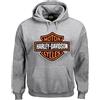 Harley-Davidson Men's Pullover Sweatshirt, Bar & Shield Hoodie, Gray 30296627