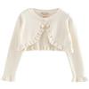 Alunsito Bambini neonate maglione lavorato a maglia sottile cardigan tinta unita chiusura con bottoni Bolero coprispalle manica lunga giacca con volant