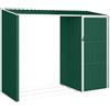 vidaXL Capanno per Legna Verde 245x98x159 cm in Acciaio Zincato
