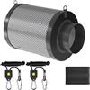 SunStream Filtro ai carboni attivi per Grow Tent & Indoor - Coltivazione - Nero, prefiltro in Australian Virgin Charcoal, per ventilatori in linea, tenda - ventilazione (100 x 300 mm)