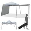 KOMFOTTEU Tenda Pieghevole 3X3, 2 Pareti Laterali Rimovibili con Cerniera