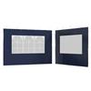 vidaXL Tentwanden met raam PE blauw 2 st