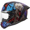 LS2, Casco Moto Integrale RAPID III ZOMBIE II Black Red Blue, 3XL
