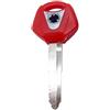 Harpra 1 PEZZO Chiave grezza non tagliata per motocicletta, embrione compatibile con YAMAHA YZF XJR1300 FJR1300 MT09 MT07 XJ6 TMax FZ6 FZ8 R3 R1 R6 (Rosso, destra)