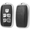 GodtKowty Custodia per chiave auto Land Rover Defender Discovery Evoque LR4, con Defender Discovery, Evoque, Freelander, Range Rover Sport, Velar, Vogue - Protezione durevole per chiave a 5 pulsanti